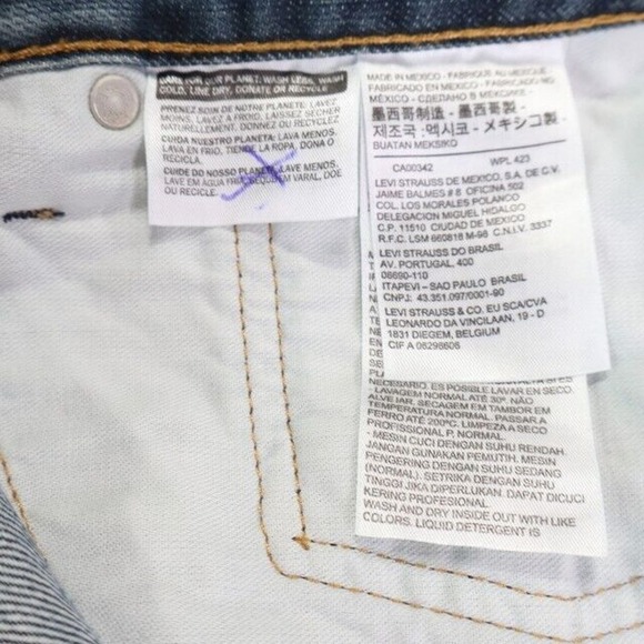 Levi 559 Jeans Mens 40x30 (Fits 42x30) Blue Relaxed Straight Fit - Picture 9 of 11